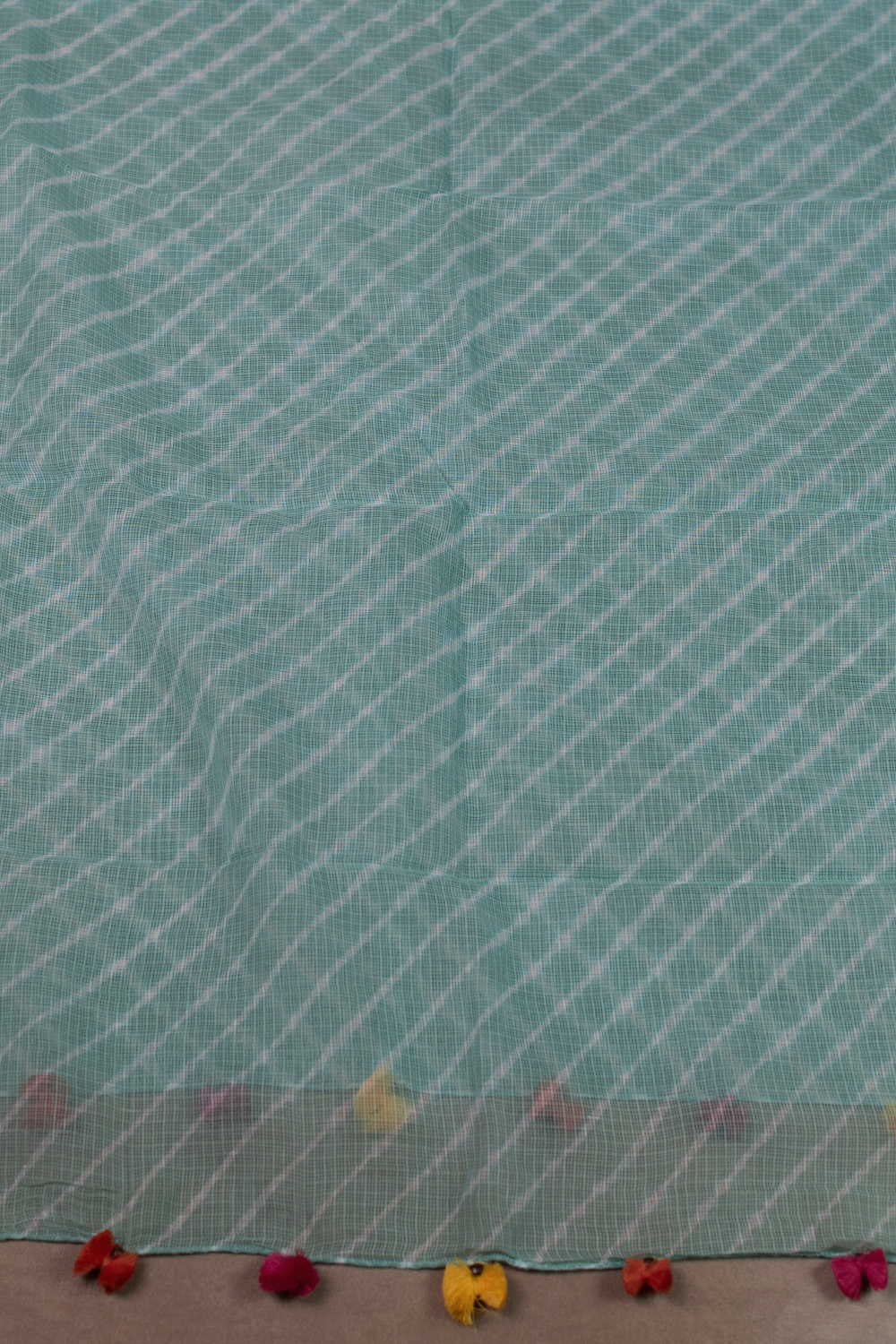 Sea Green Leheriya Kota Cotton Dupatta - Image 3
