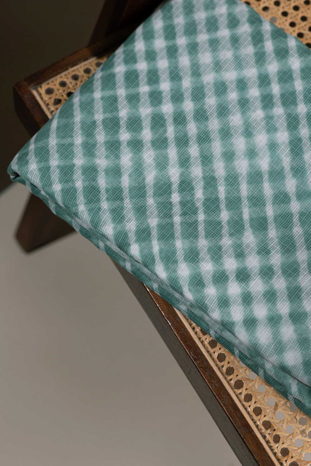 Dark Green - Leheriya Kota Cotton Fabric