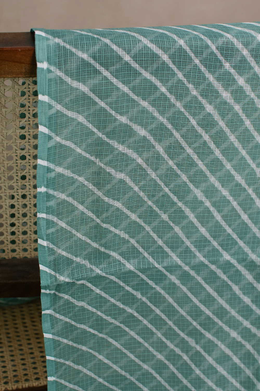 Dark Green - Leheriya Kota Cotton Fabric - Image 5