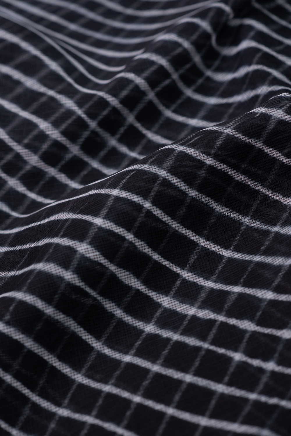 Black Leheriya Kota Cotton Fabric - Image 3