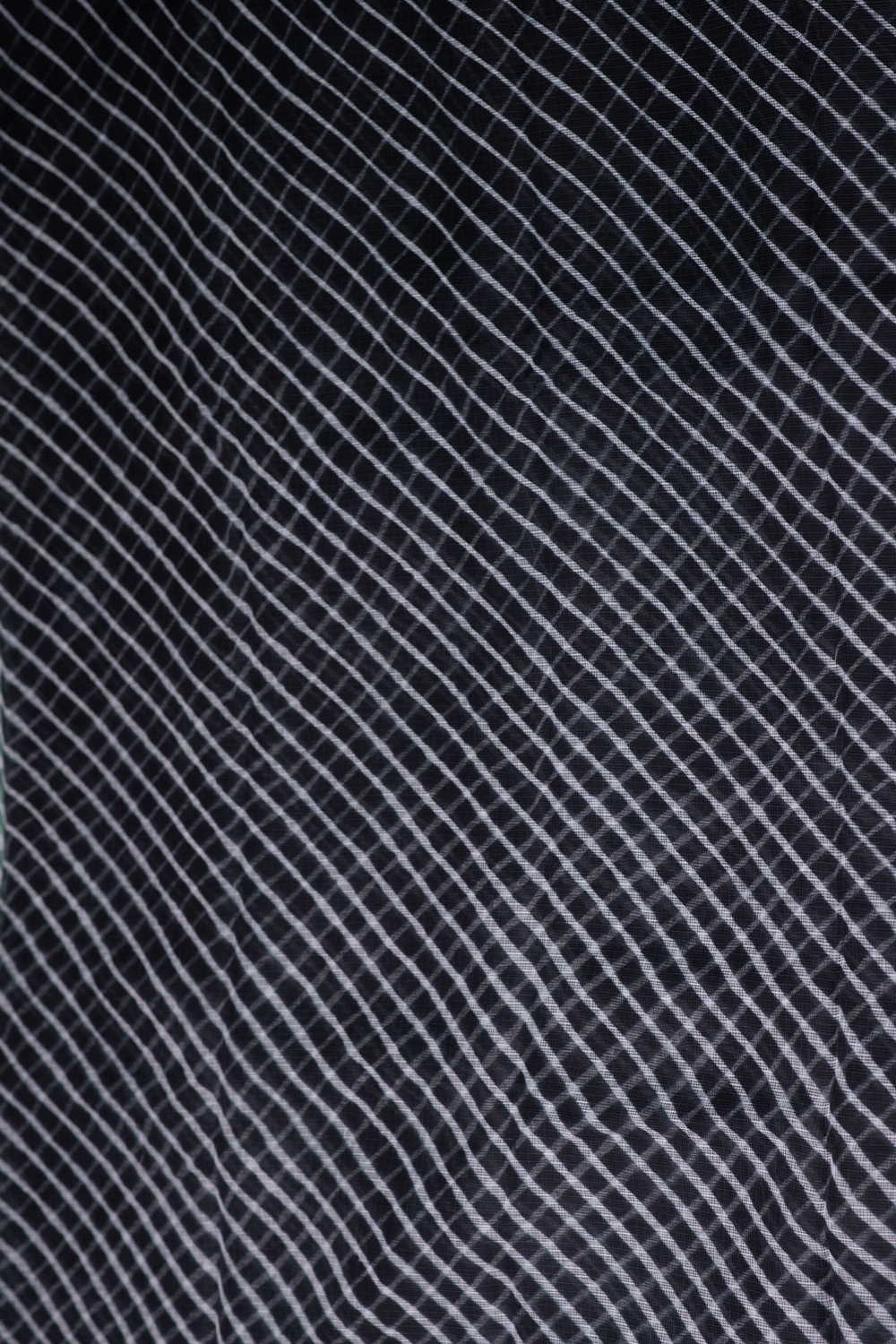Black Leheriya Kota Cotton Fabric - Image 4
