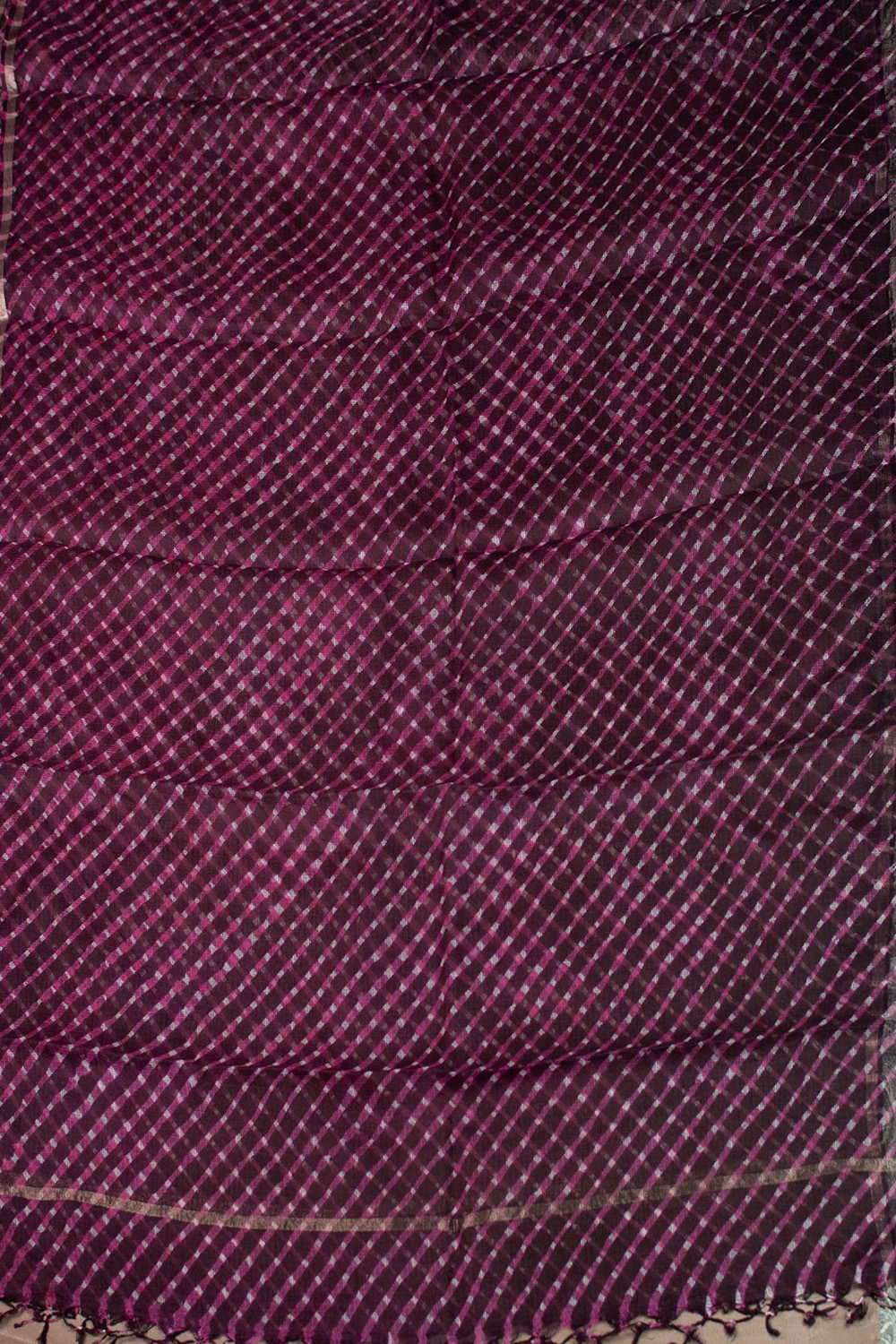 Purple - Leheriya Kota Silk Dupatta - Image 3