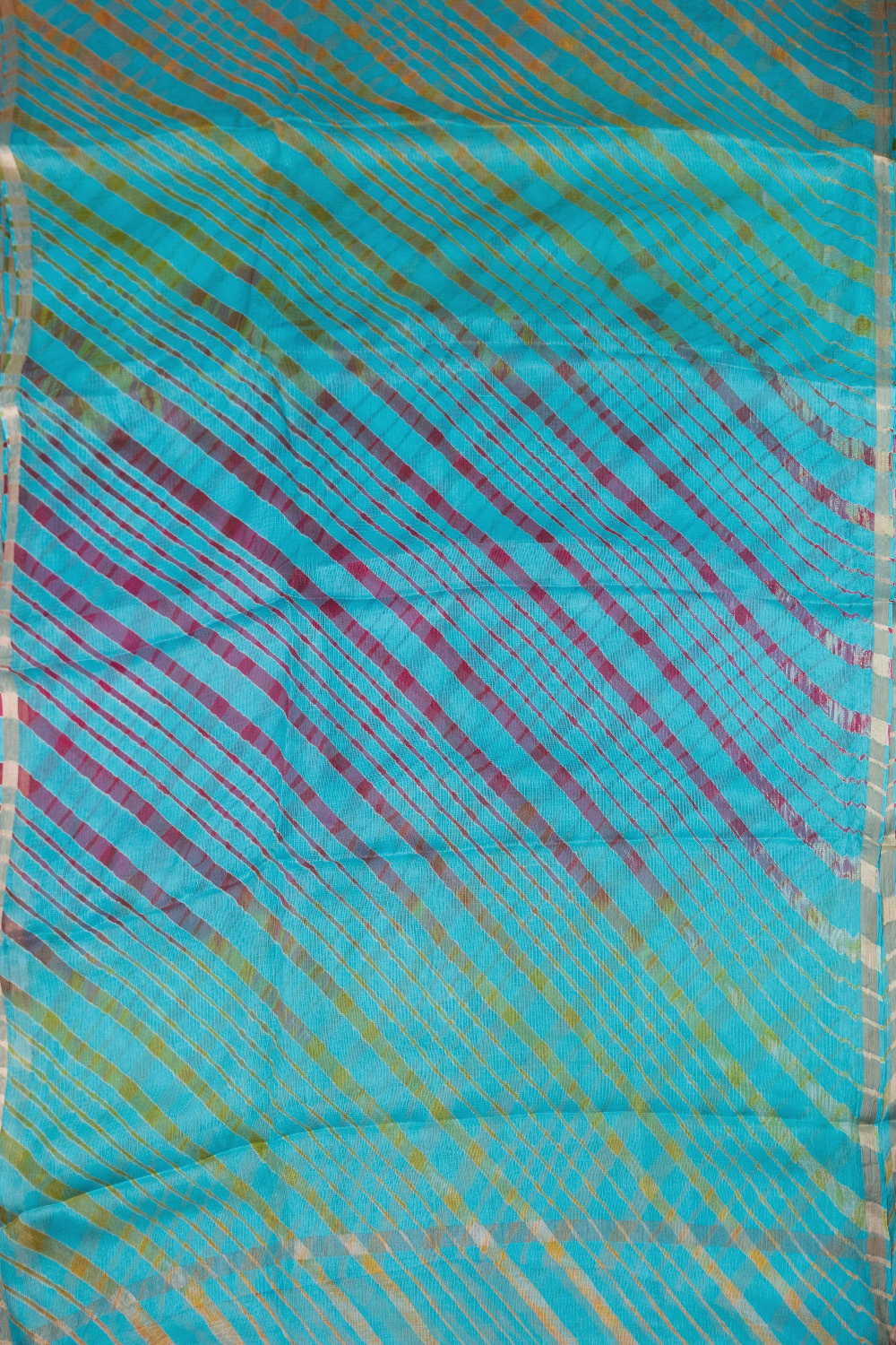 Blue Leheriya Kota Silk saree - Image 2