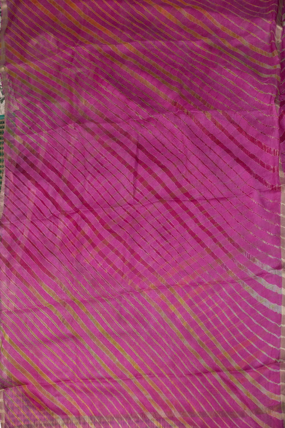 Dark Pink Leheriya Kota Silk saree - Image 2