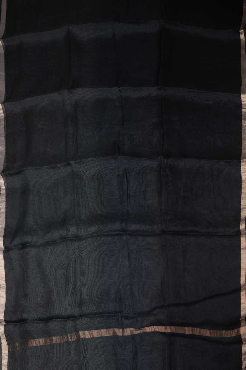 Double Shaded Black with Grey Kota Silk saree - Image 2