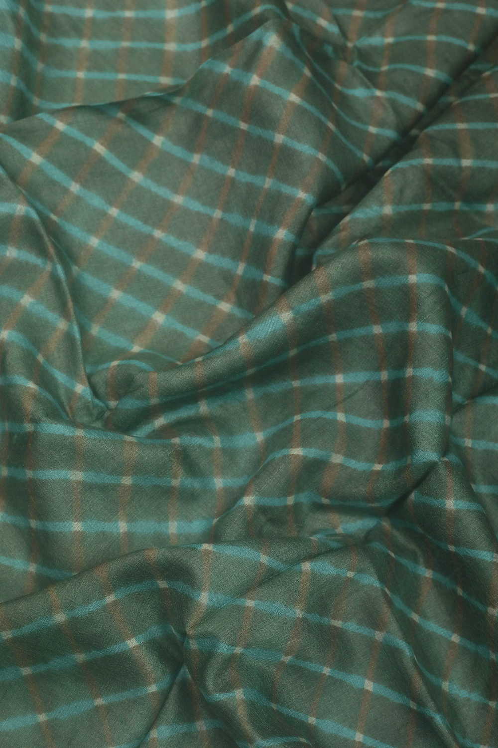 Mehandi Green Leheriya Tussar Silk Dupatta - Image 2