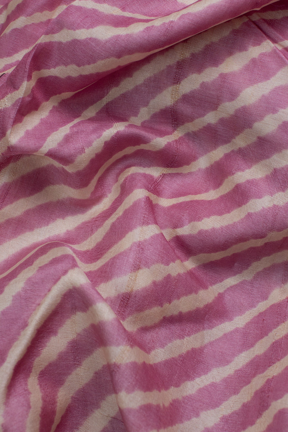 Pink Leheriya Tussar Fabric