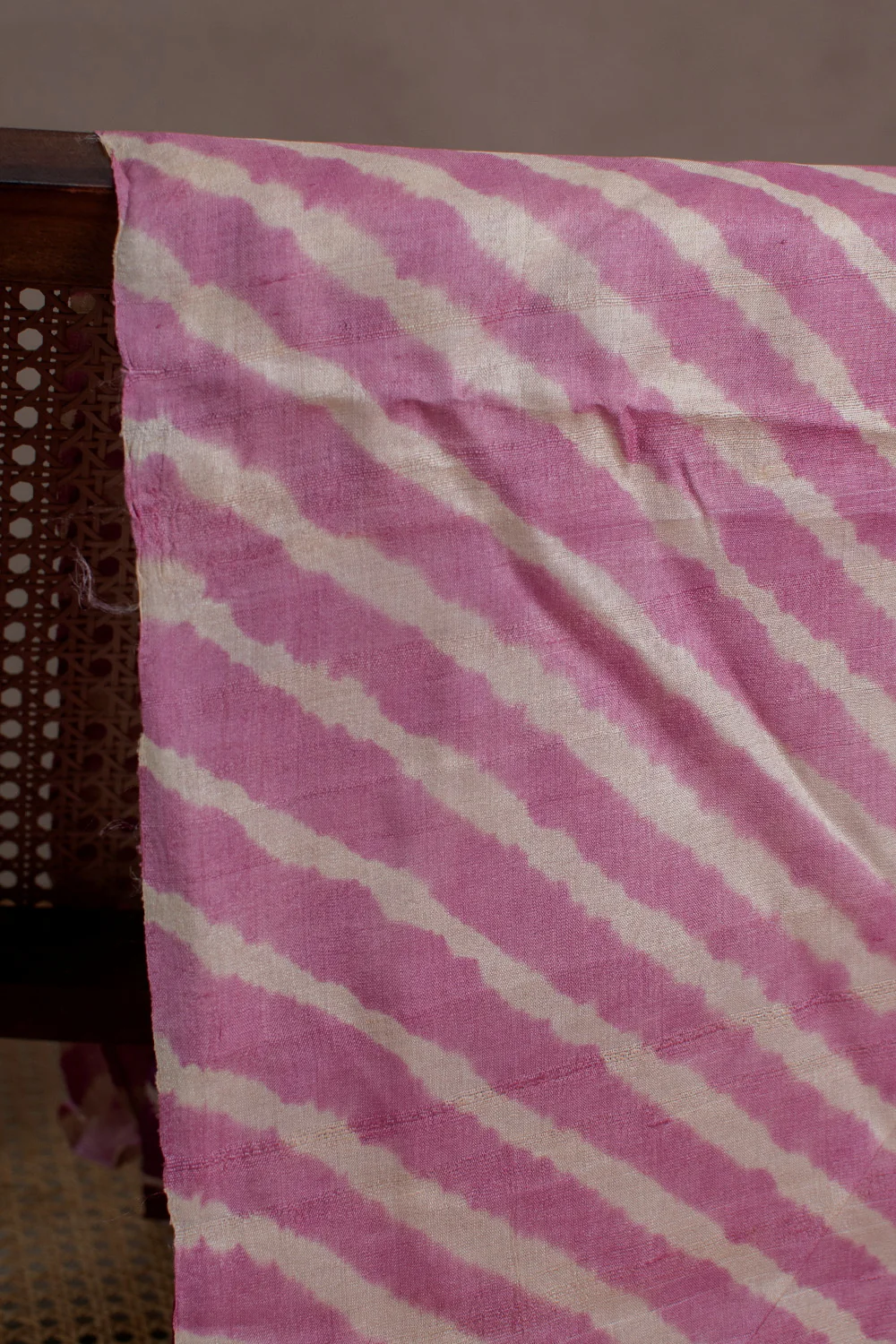 Pink Leheriya Tussar Fabric - Image 4