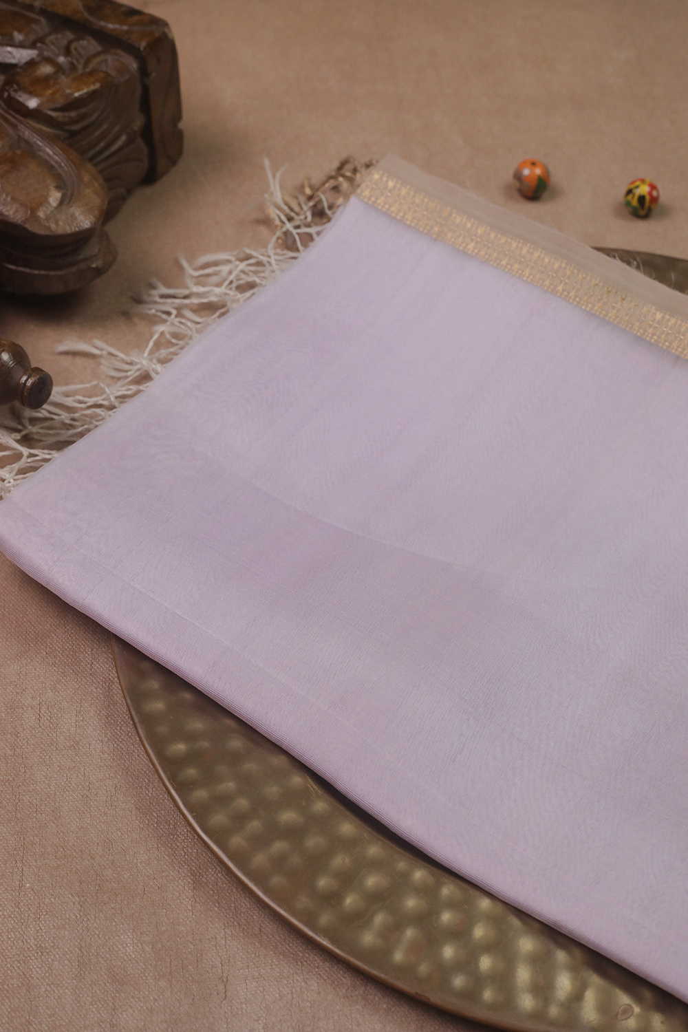 Iris Purple Maheshwari Tissue Dupatta
