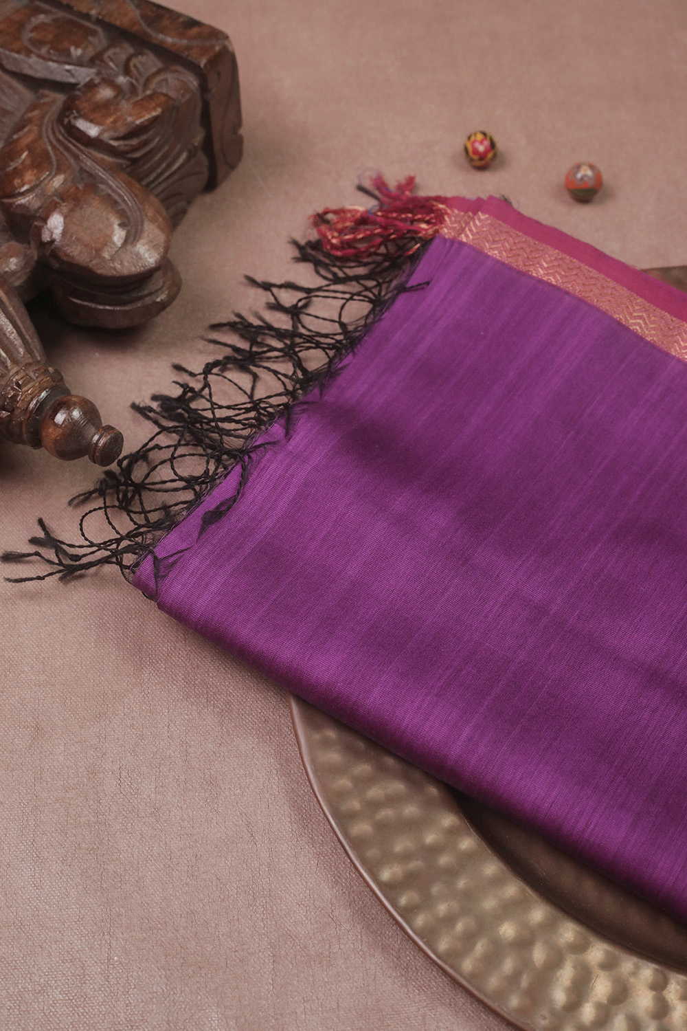 Magenta Pink Maheshwari Silk Cotton Dupatta