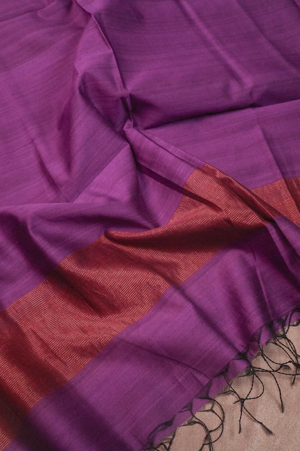 Magenta Pink Maheshwari Silk Cotton Dupatta - Image 4