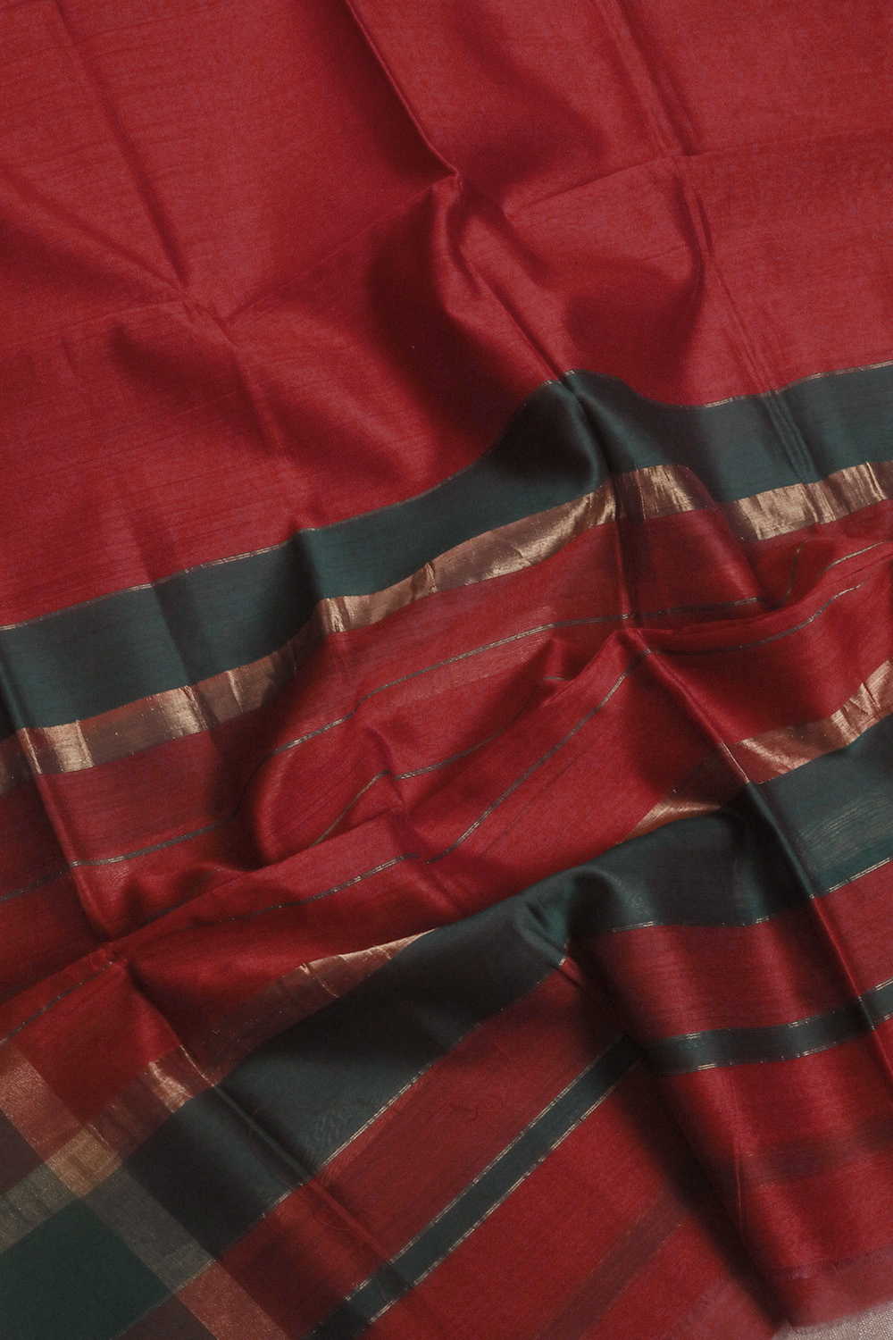 Candy Red Maheshwari Silk Cotton Dupatta - Image 4