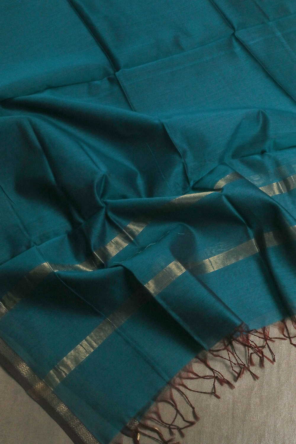 Shade of Blue Maheshwari Silk Cotton Dupatta - Image 4