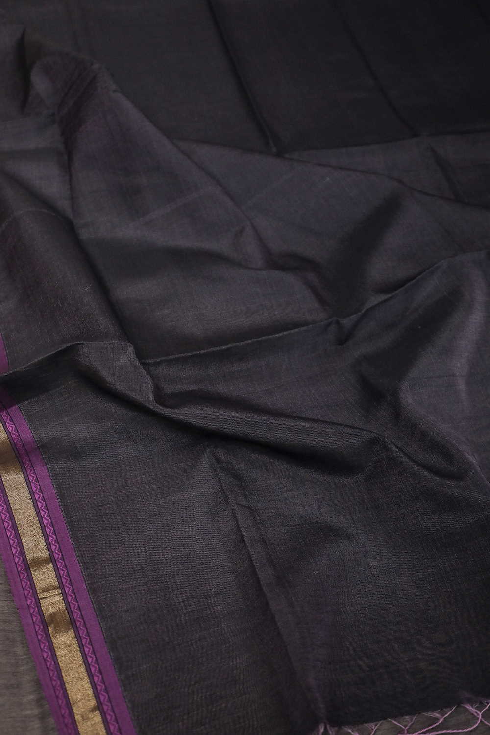 Shade of Grey Maheshwari Silk Cotton Dupatta - Image 3