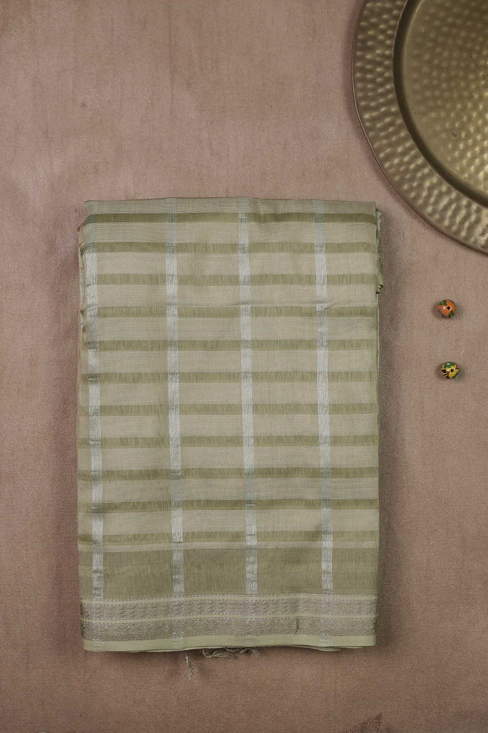 Classic Checks Maheshwari Silk Cotton saree