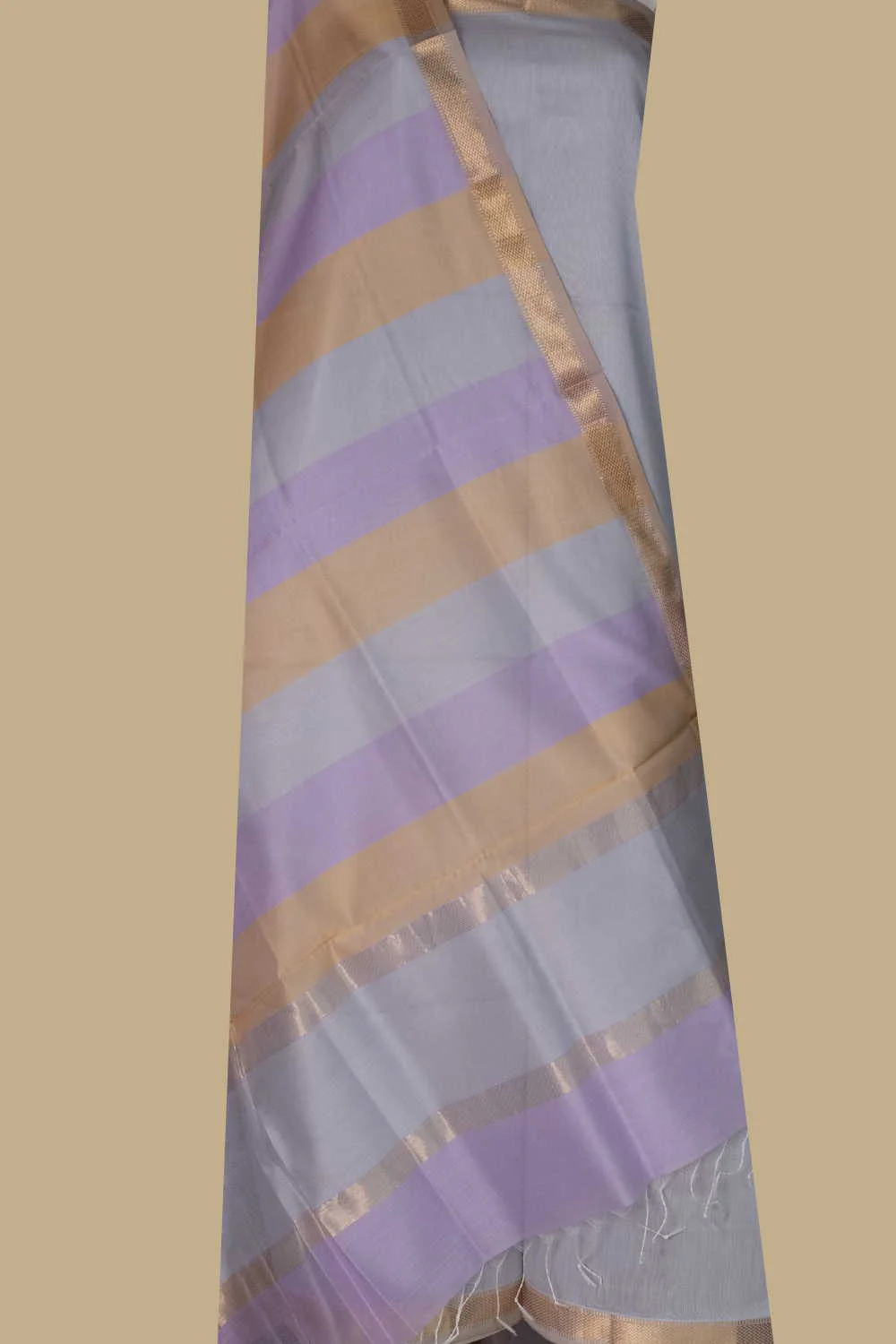 Twint Grey Maheshwari Silk Cotton Top & Dupatta