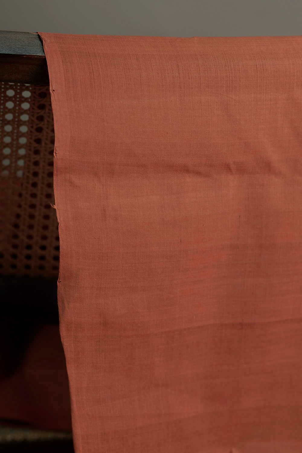 Brick Deep Maroon Handwoven Cotton Fabric - Image 2