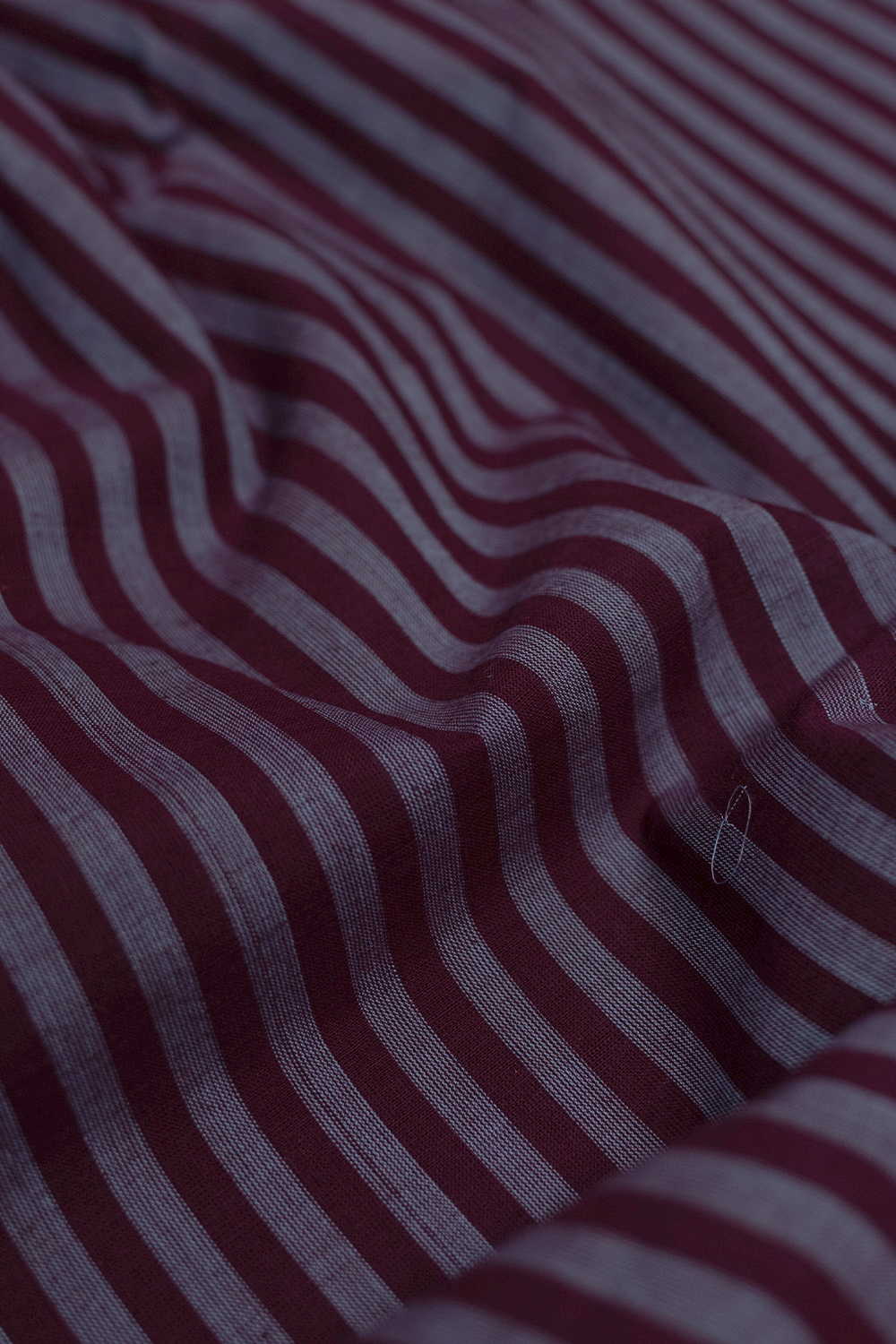 Purple Stripe Mangalagiri Cotton Fabric - Image 3