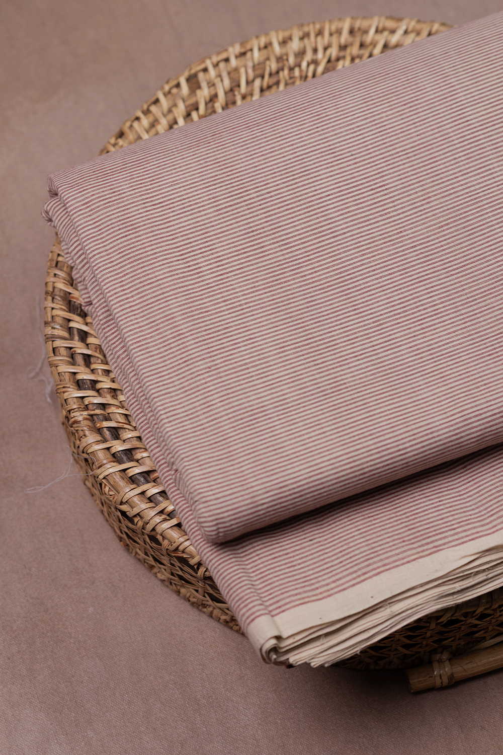 Pin Striped Mangalagiri Cotton Fabric