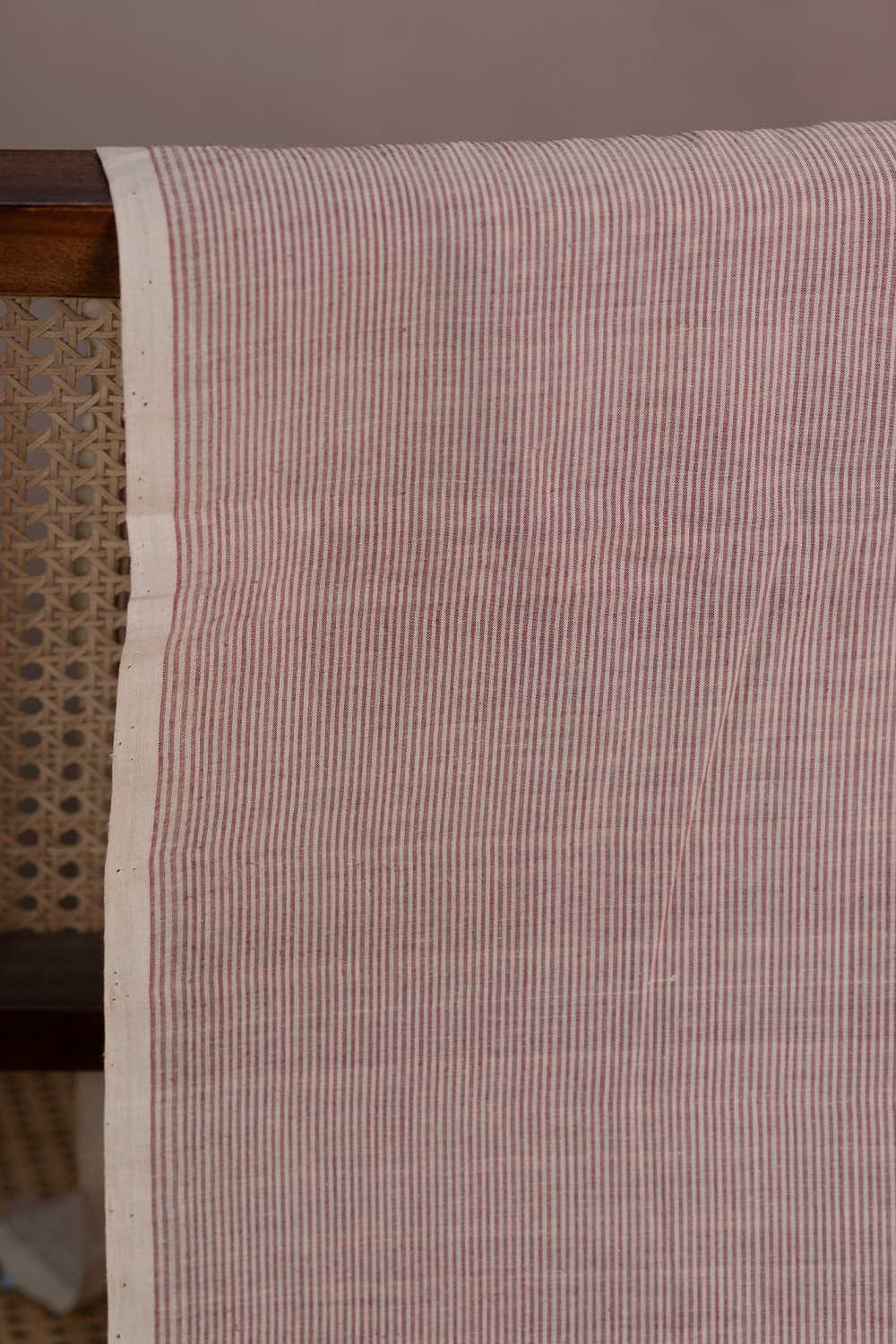 Pin Striped Mangalagiri Cotton Fabric - Image 2