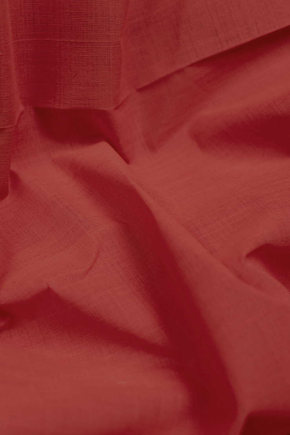 Shade of Darker Orange Mangalagiri Cotton Fabric - 0.65m - Image 3