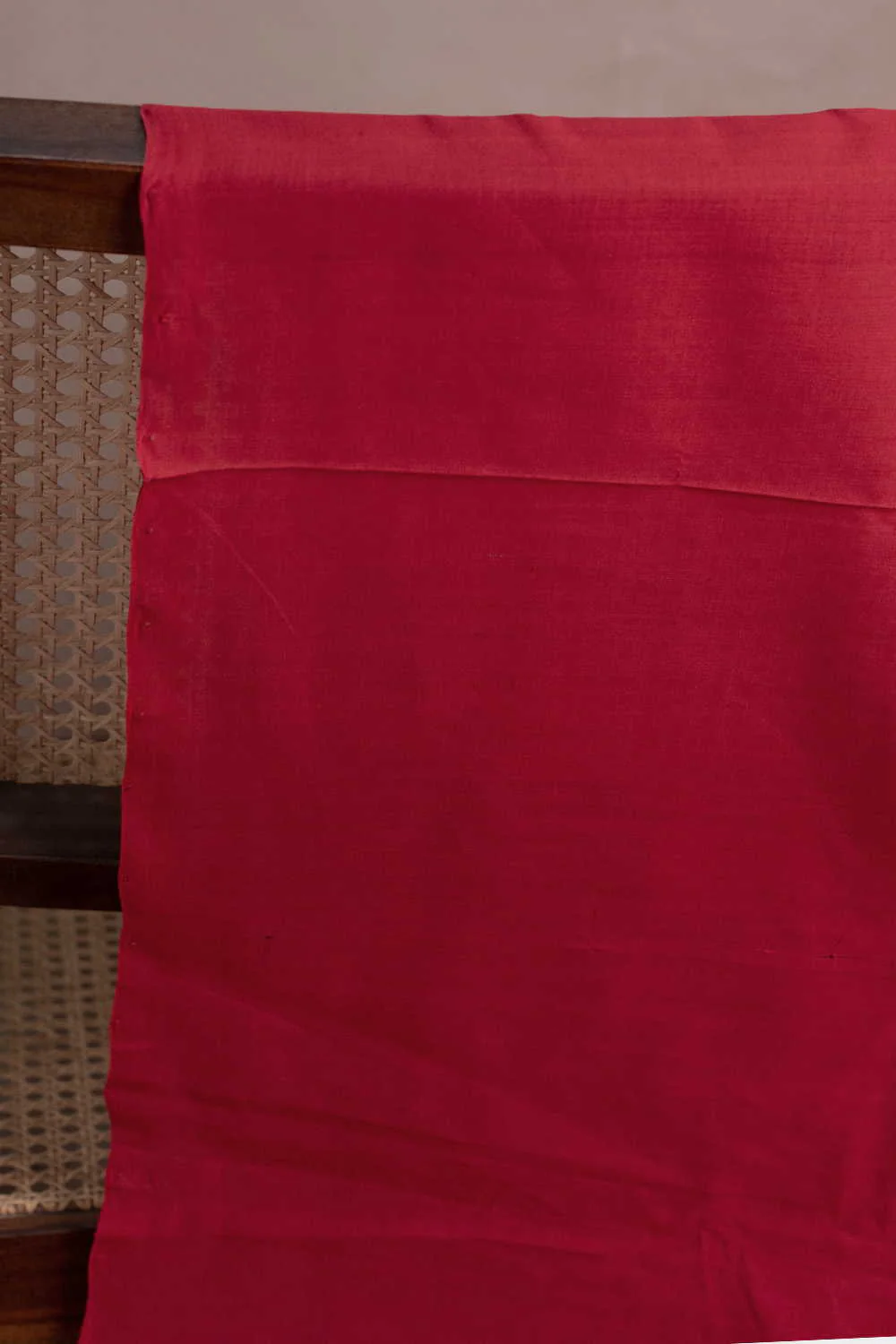 Dark Red Mangalagiri Cotton Fabric - Image 2