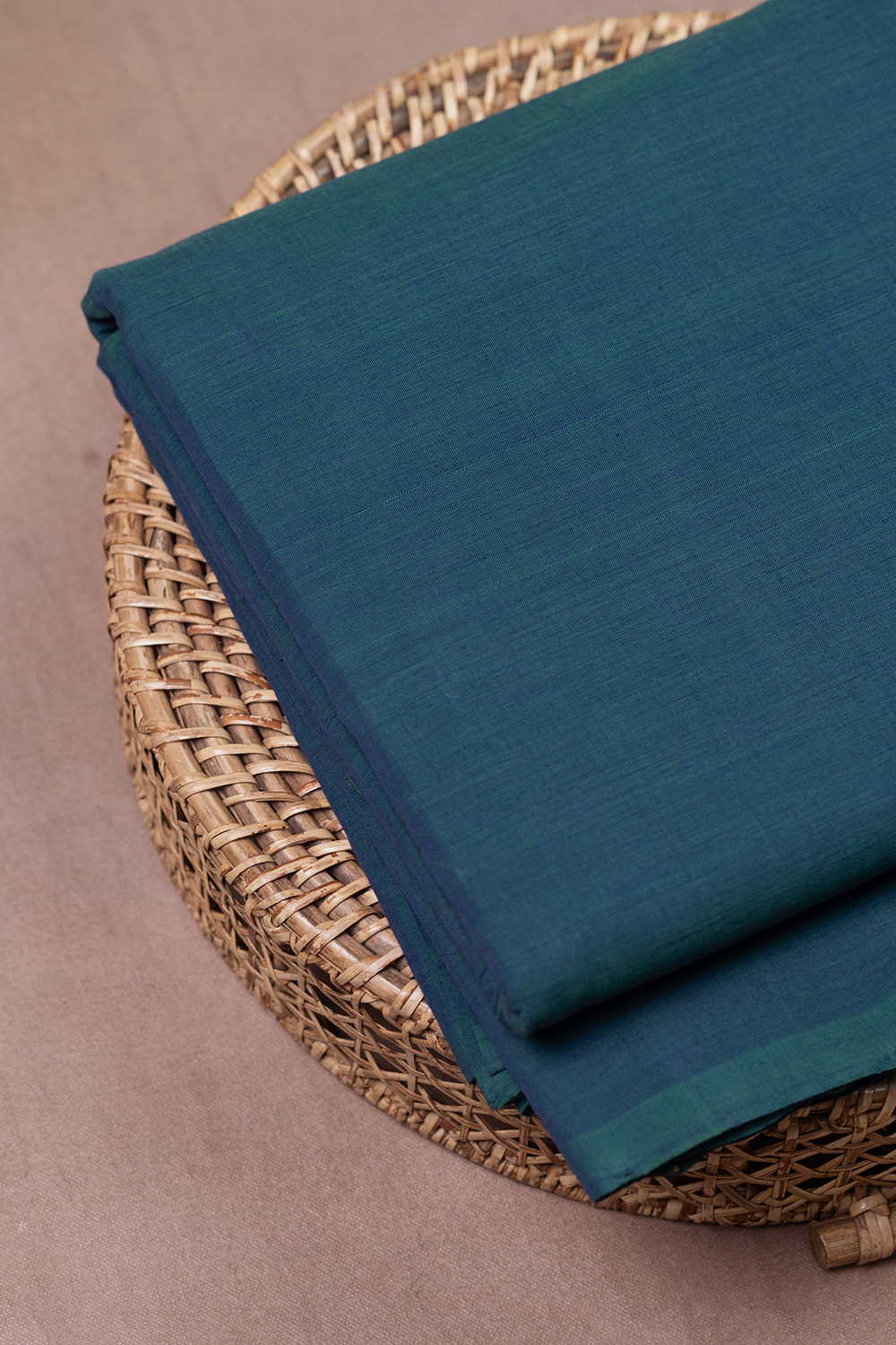 Dual shaded Blue & Green Mangalagiri Cotton Fabric
