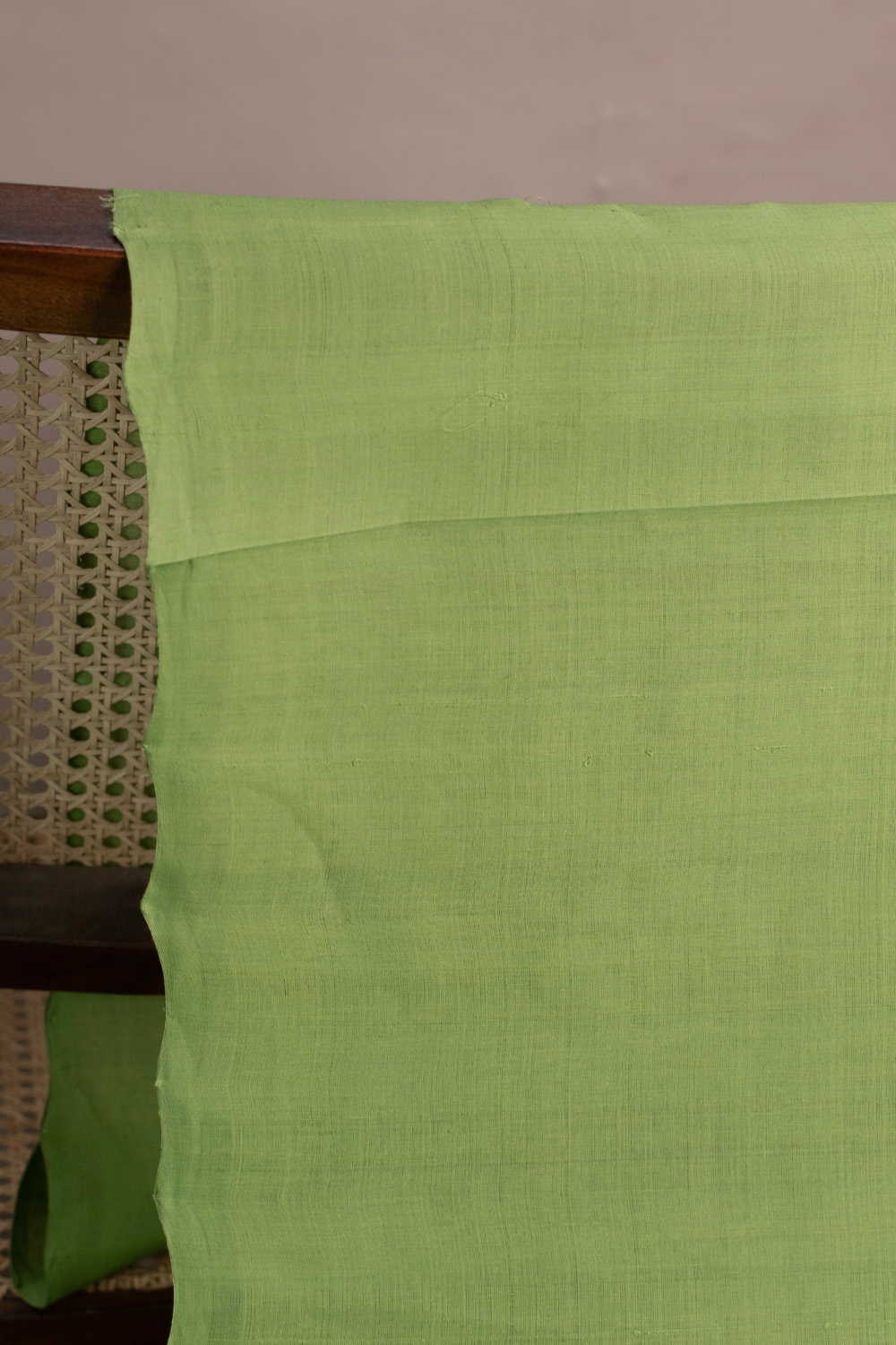 Apple Green Mangalagiri Cotton Fabric - Image 2