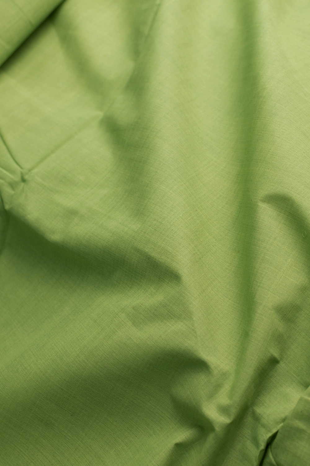 Apple Green Mangalagiri Cotton Fabric - Image 3