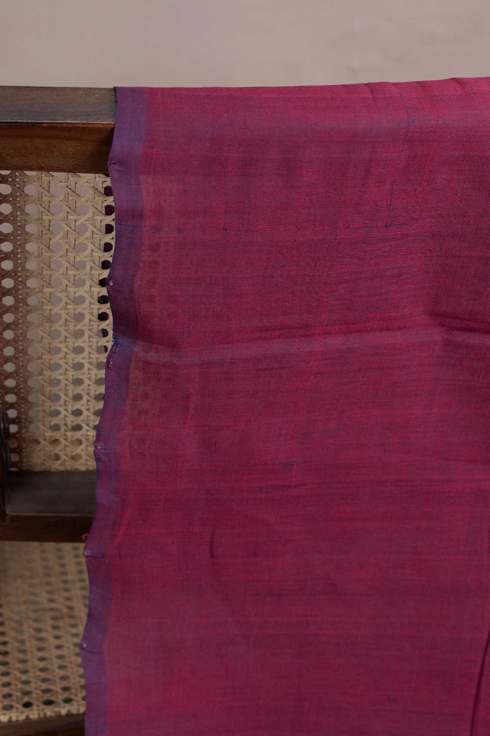 Dual Shaded Purple Mangalagiri Cotton Fabric - Image 2
