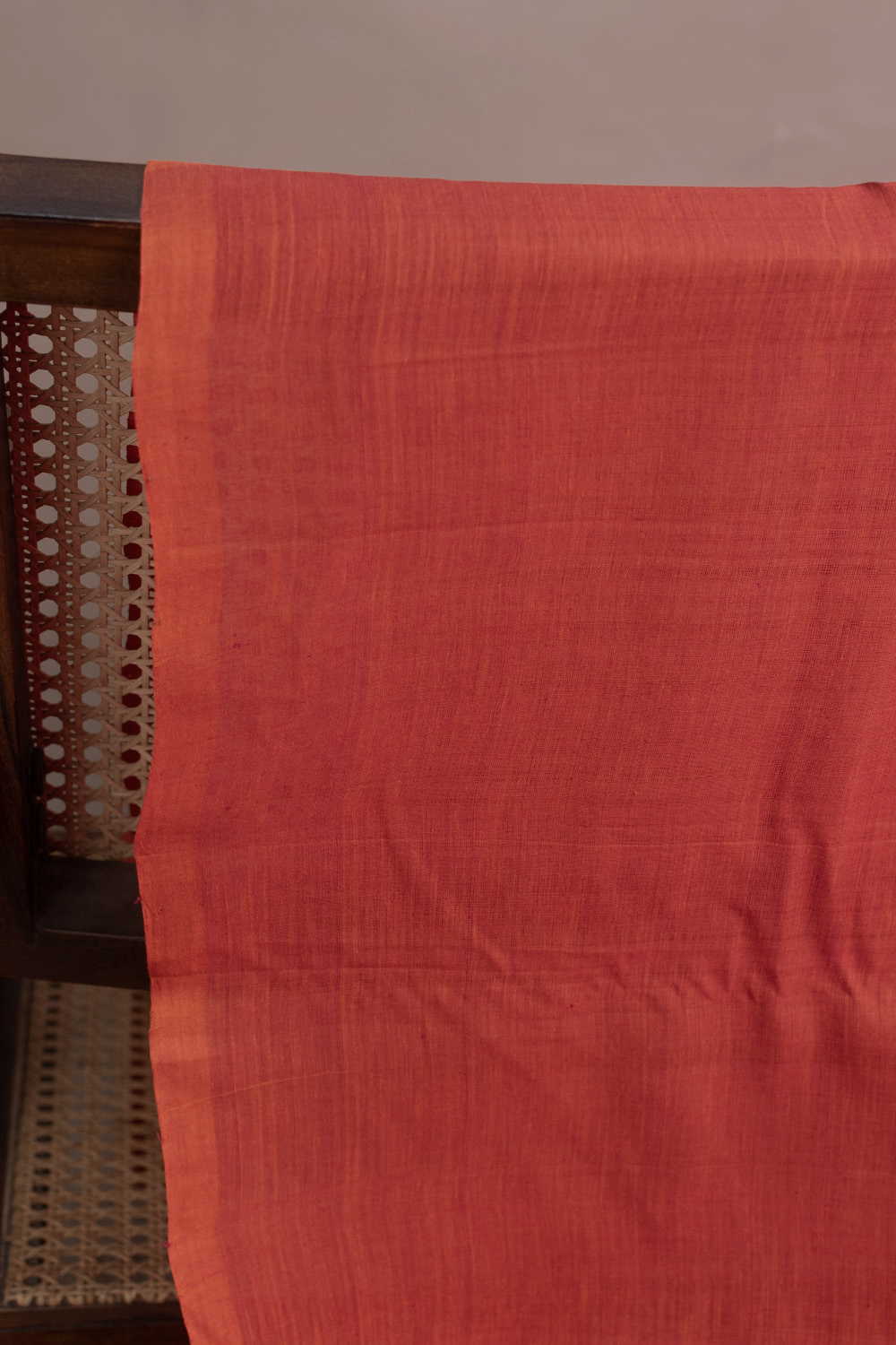 Shade of Orange Mangalagiri Cotton Fabric - Image 2