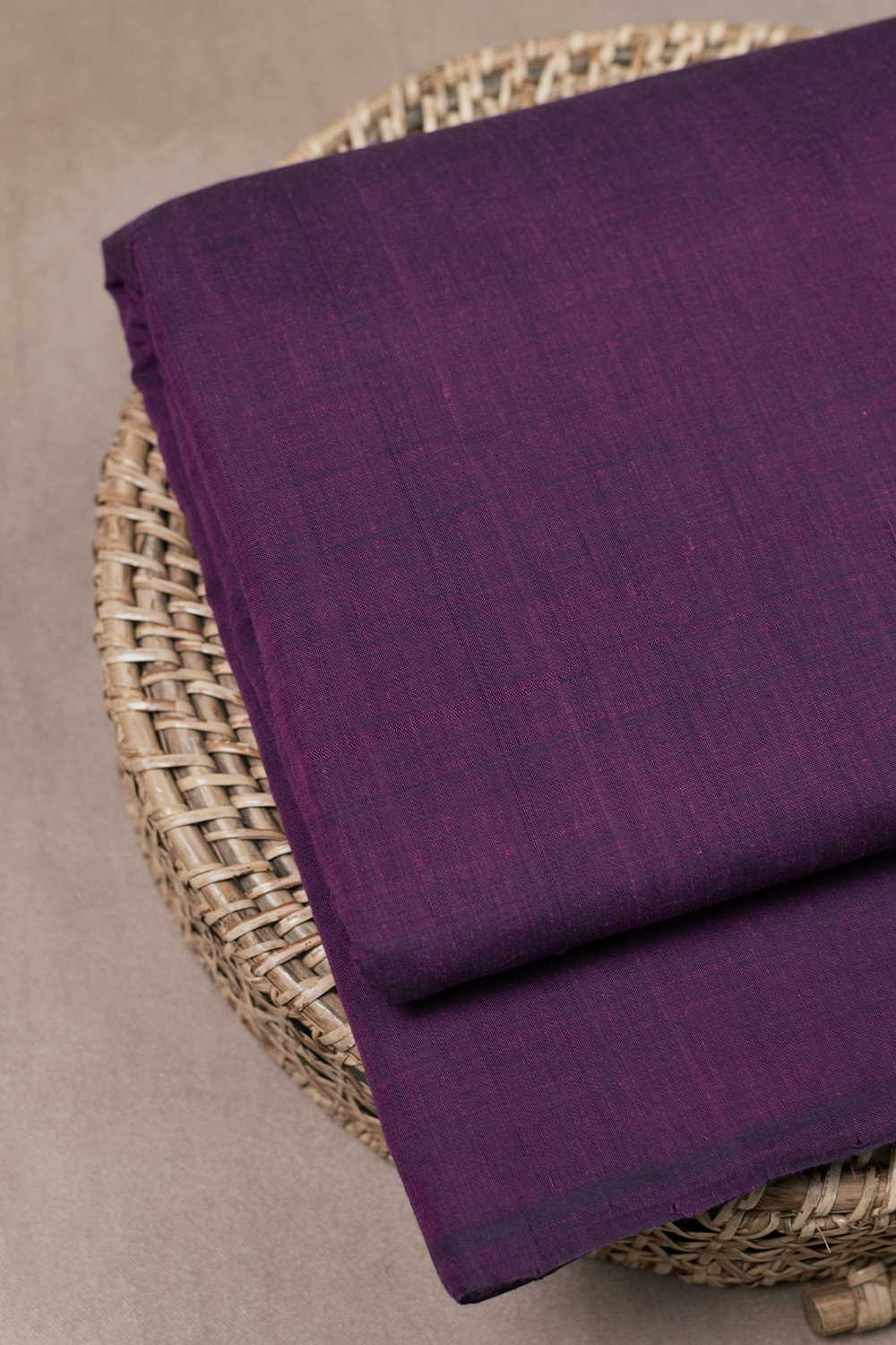 Blackish Purple Mangalagiri Cotton Fabric