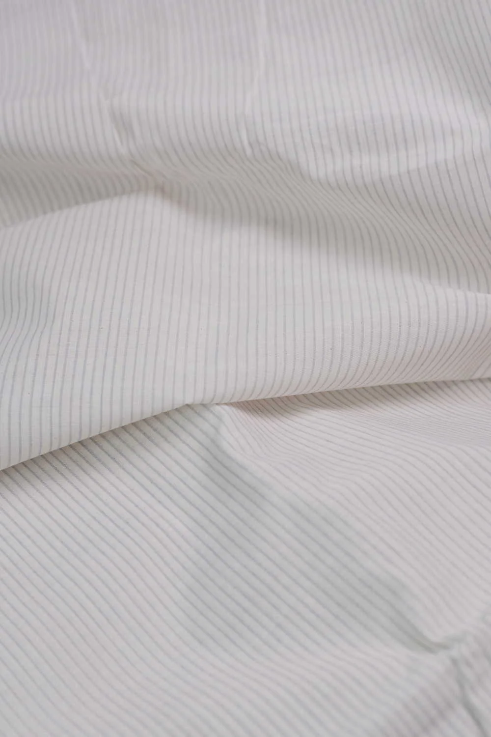Off-White Stripe Mangalagiri Cotton Fabric - Image 3