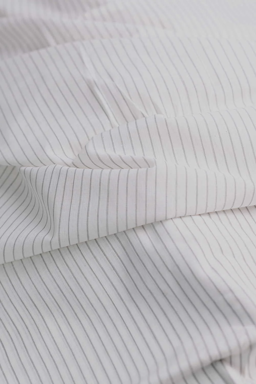 Off-White with Stripe Mangalagiri Cotton Fabric - Image 3
