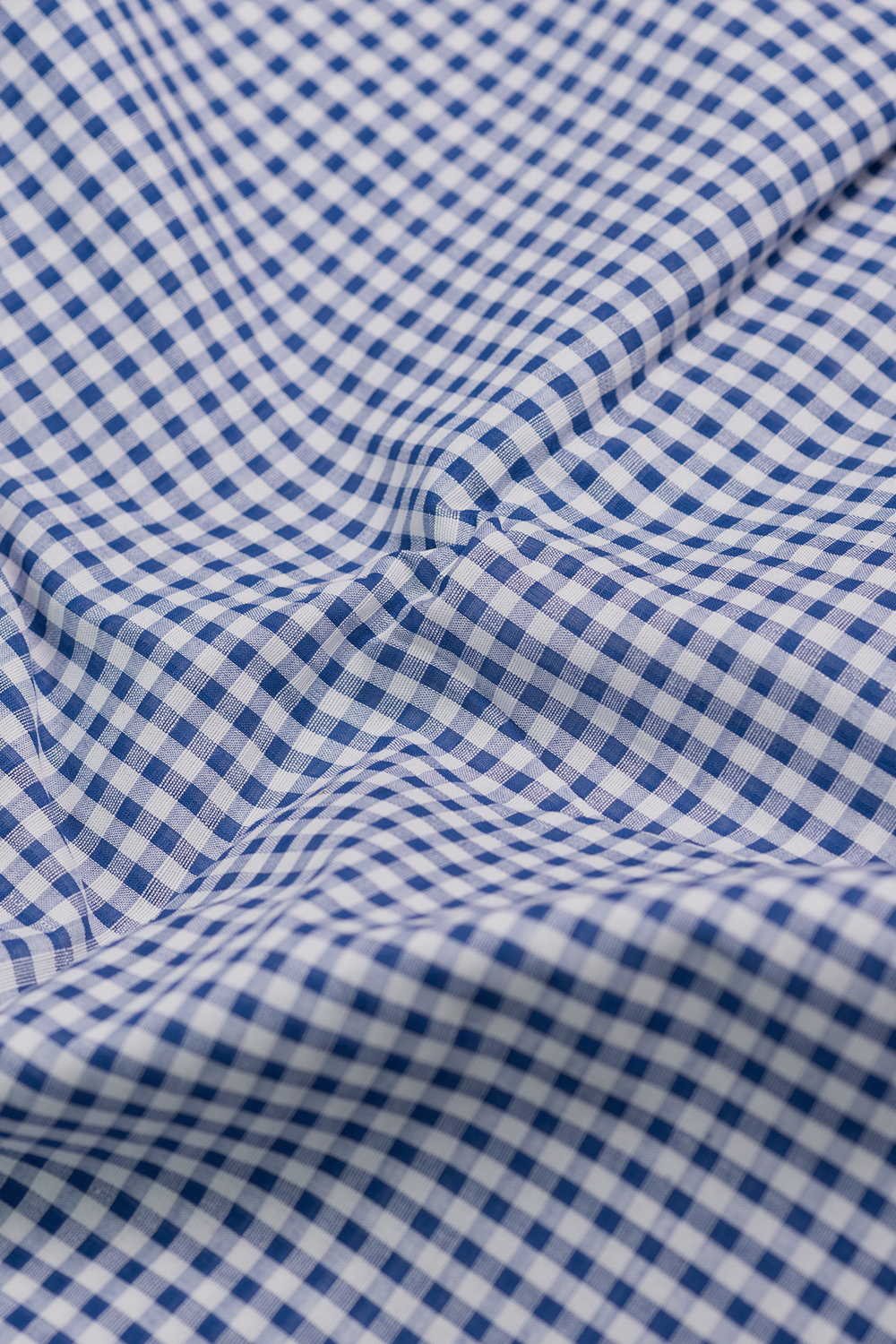 Blue & Cream Boddu Checks Cotton Fabric - Image 3