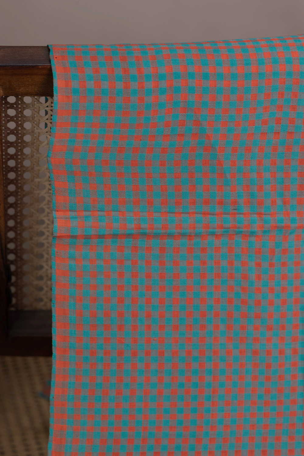 Double Color Boddu Checks Cotton Fabric - Image 2