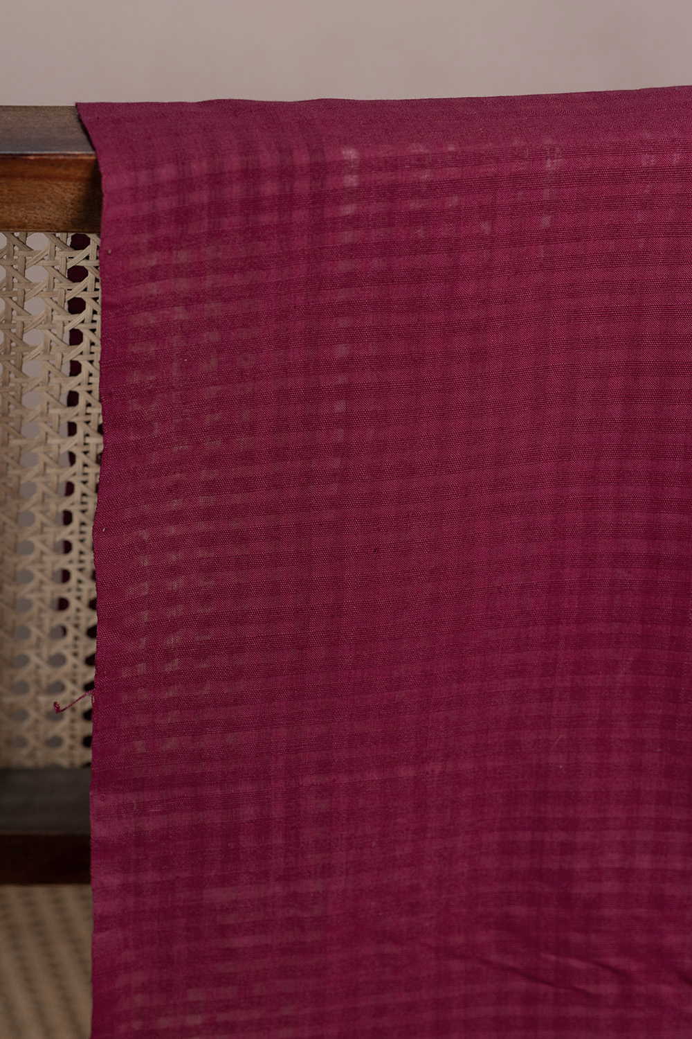Maroon Boddu Checks Cotton Fabric - Image 2