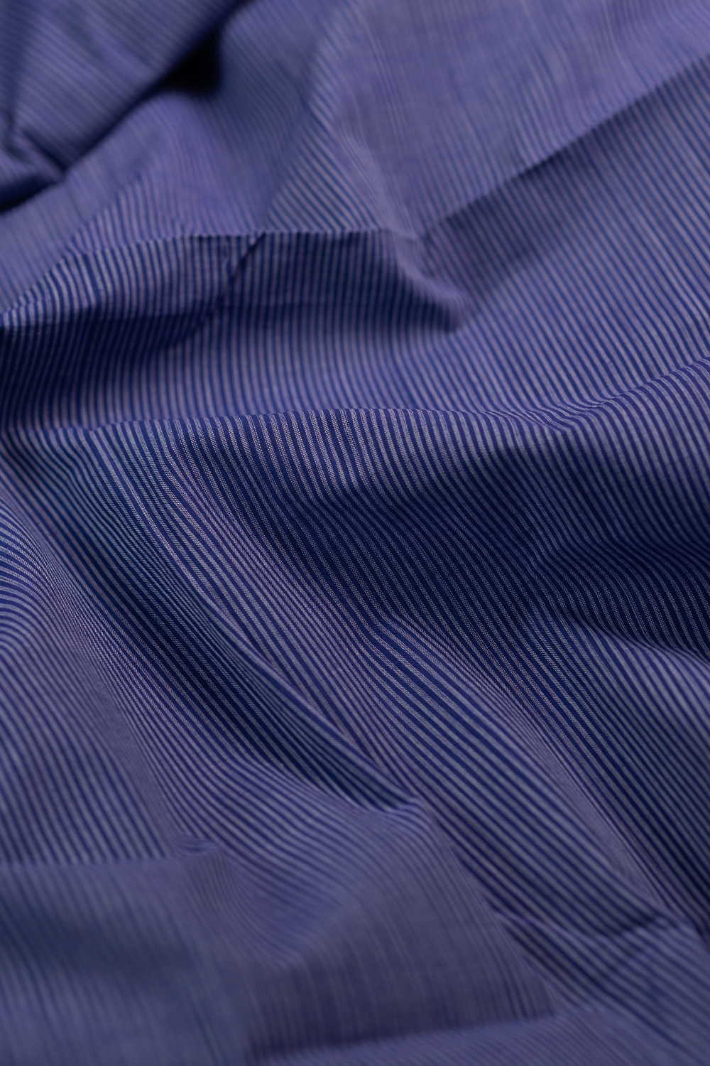 Striped Violet Mangalagiri Cotton Fabric - Image 3