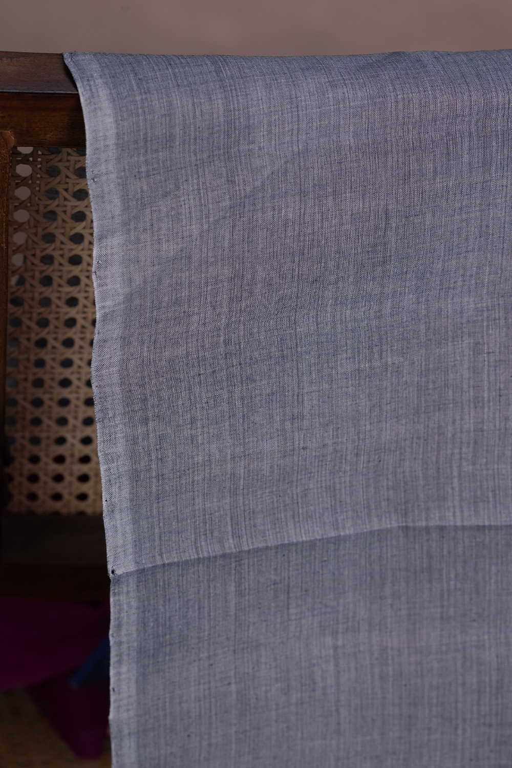 Grey Mangalagiri Cotton Fabric - Image 2