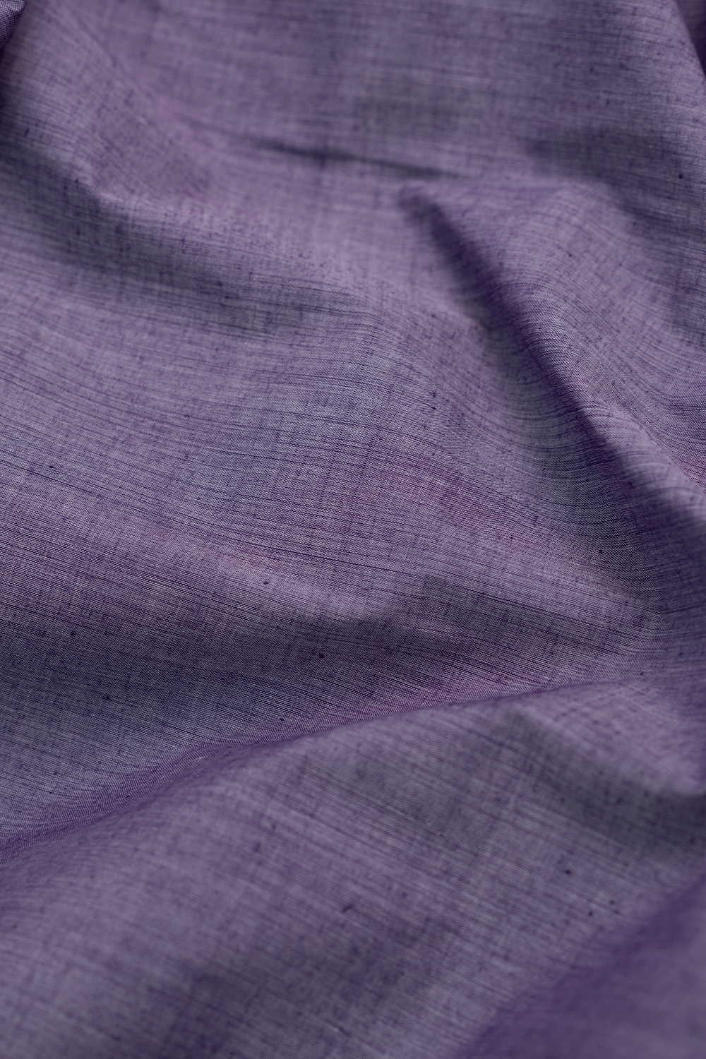 Creamy Purple Mangalagiri Cotton Fabric - Image 3