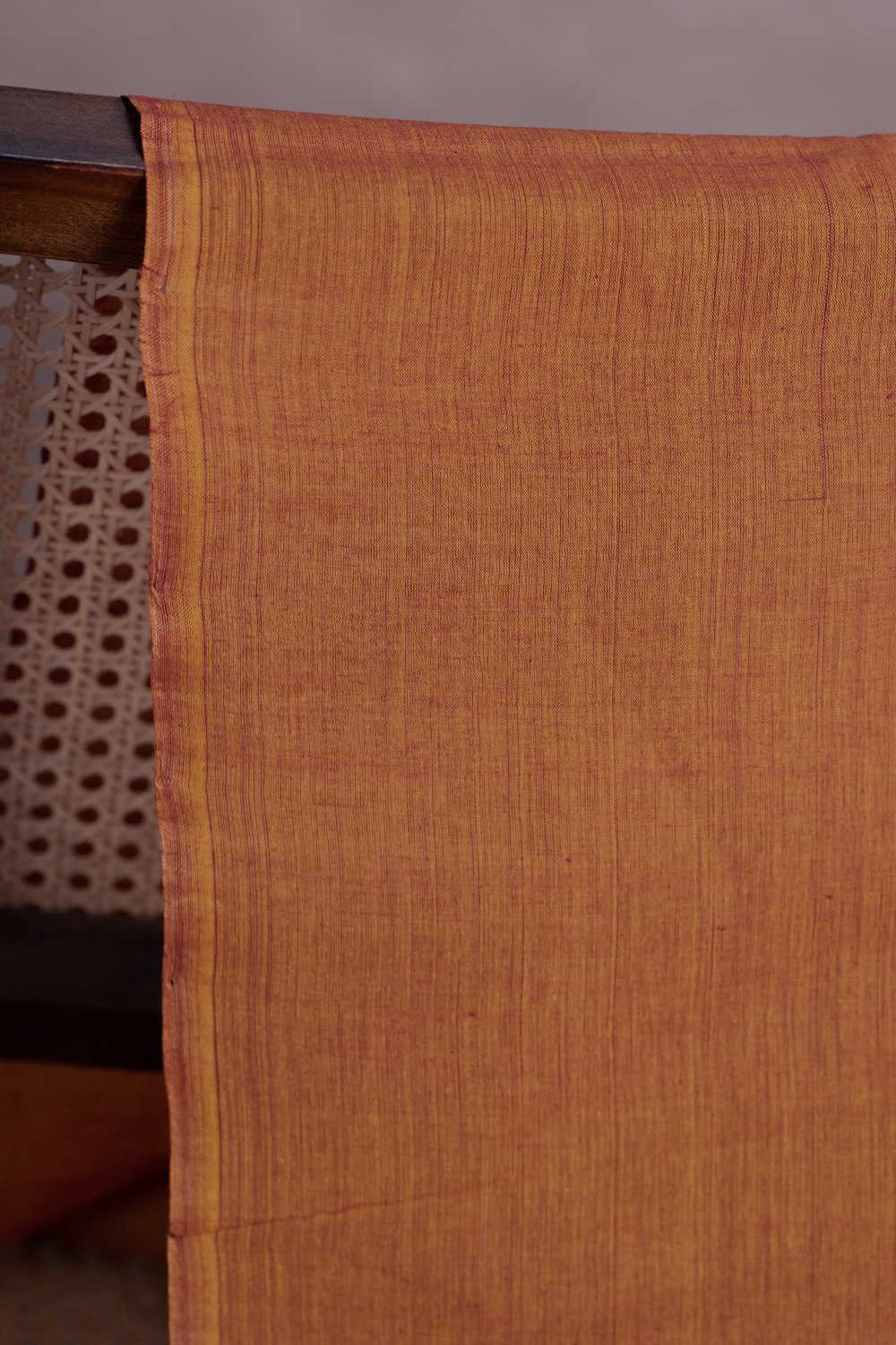 Twin Shaded Orange Mangalagiri Cotton Fabric