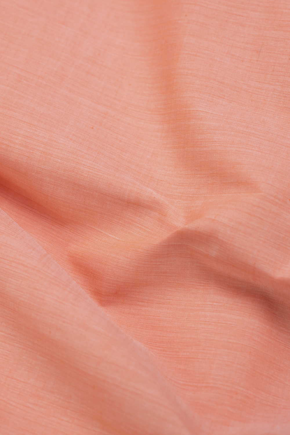 Bright Peach Mangalagiri Cotton Fabric - Image 3