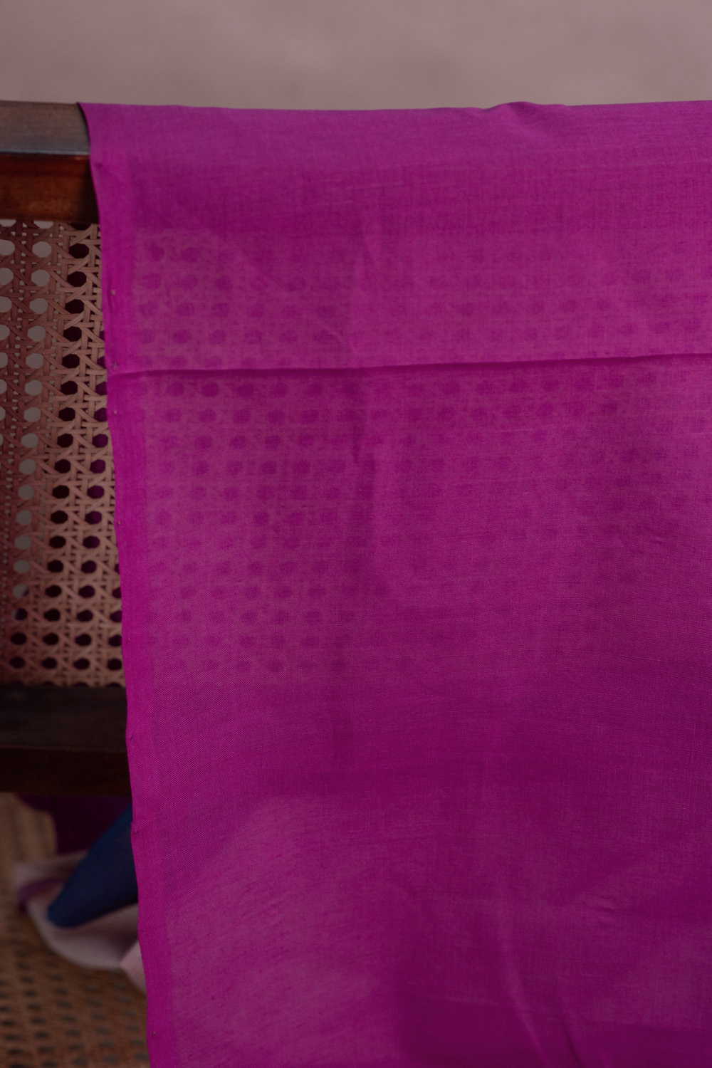 Magenta Pink Mangalagiri Cotton Fabric - Image 2