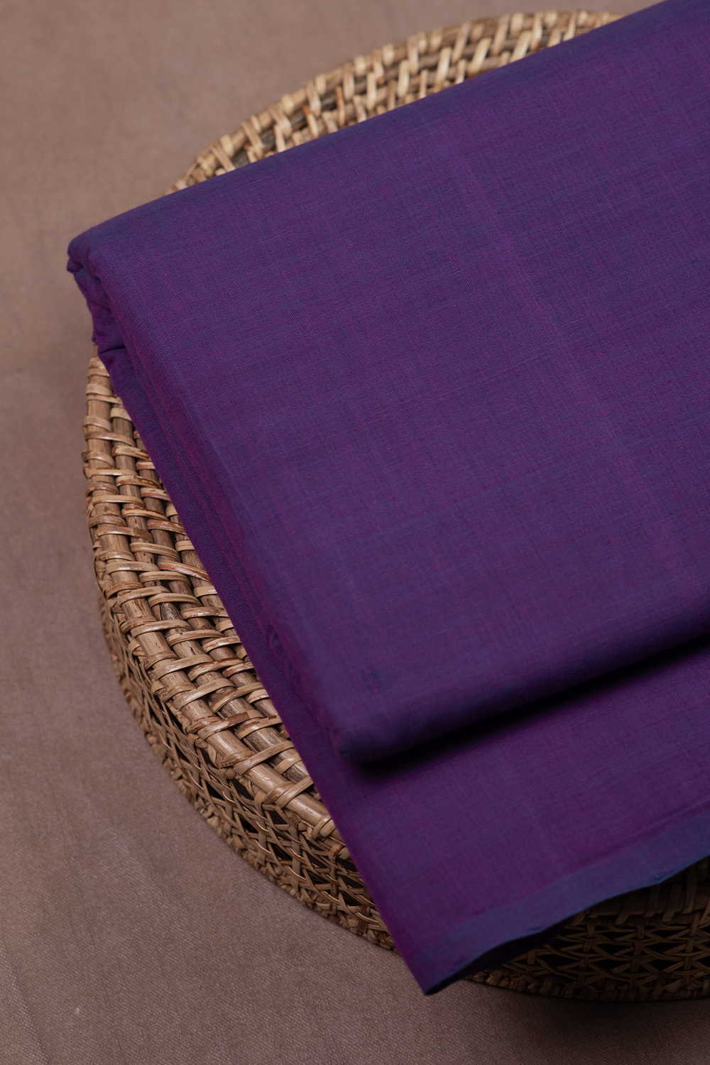 Dual Shaded - Purple Mangalagiri Cotton Fabric - Image 2