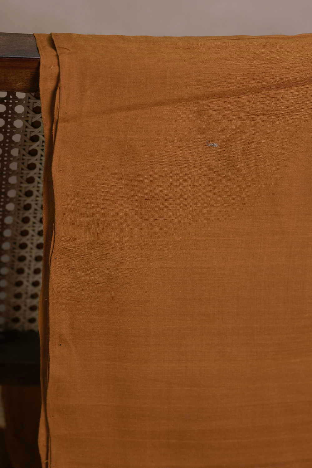 Golden Brown Mangalagiri Cotton Fabric - Image 2
