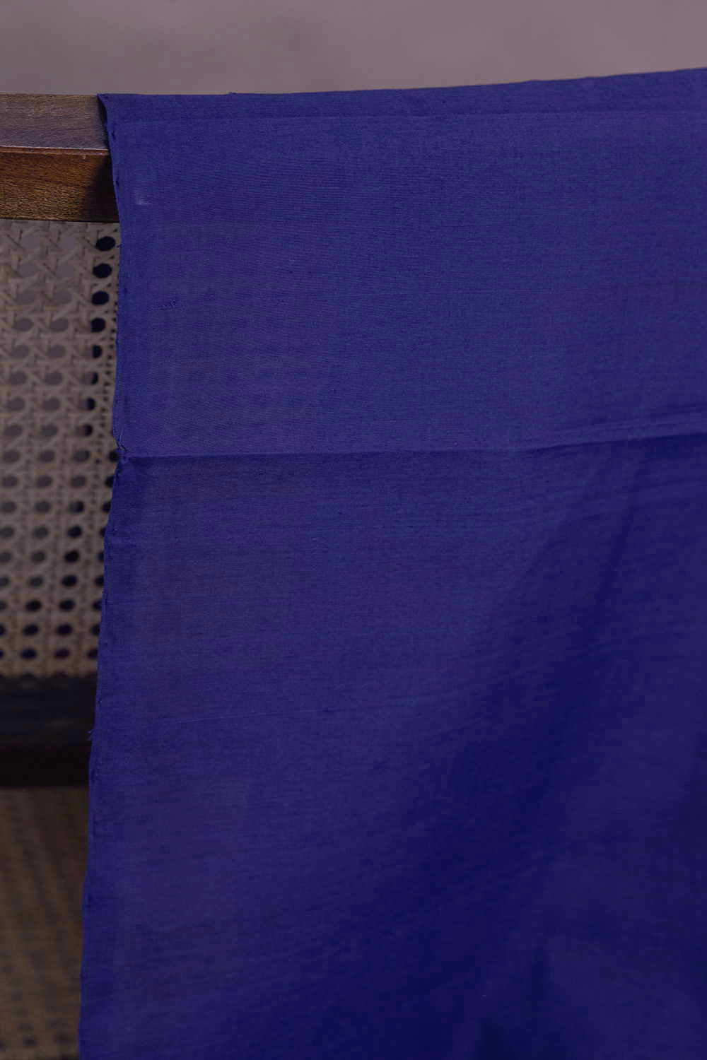 Purple Blue Mangalagiri Cotton Fabric - Image 2