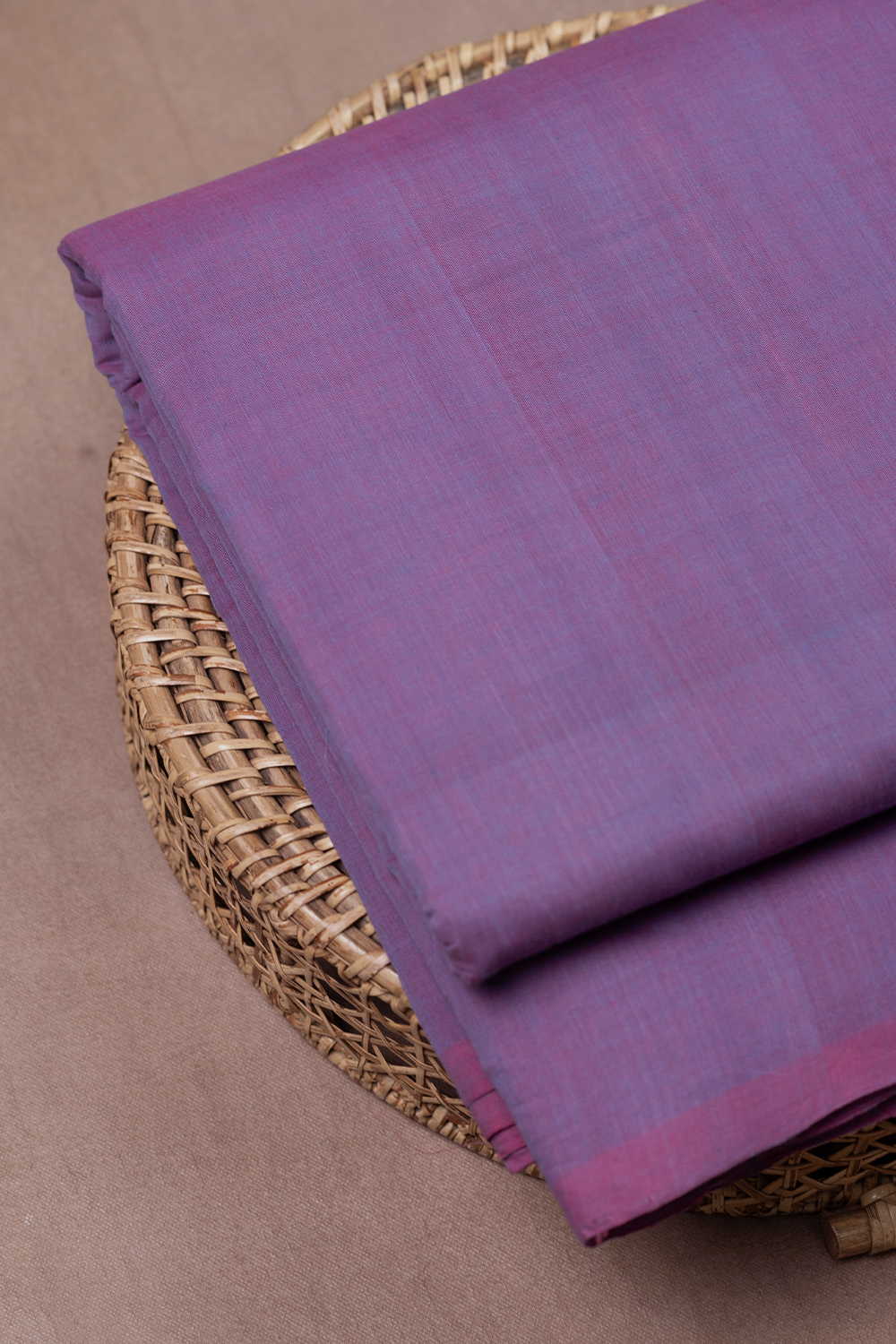 Twin Shaded Purple Mangalagiri Cotton Fabric