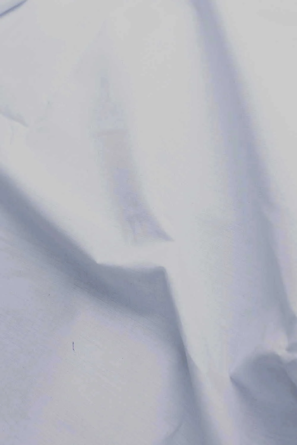 Blue Cream Mangalagiri Cotton Fabric - Image 3