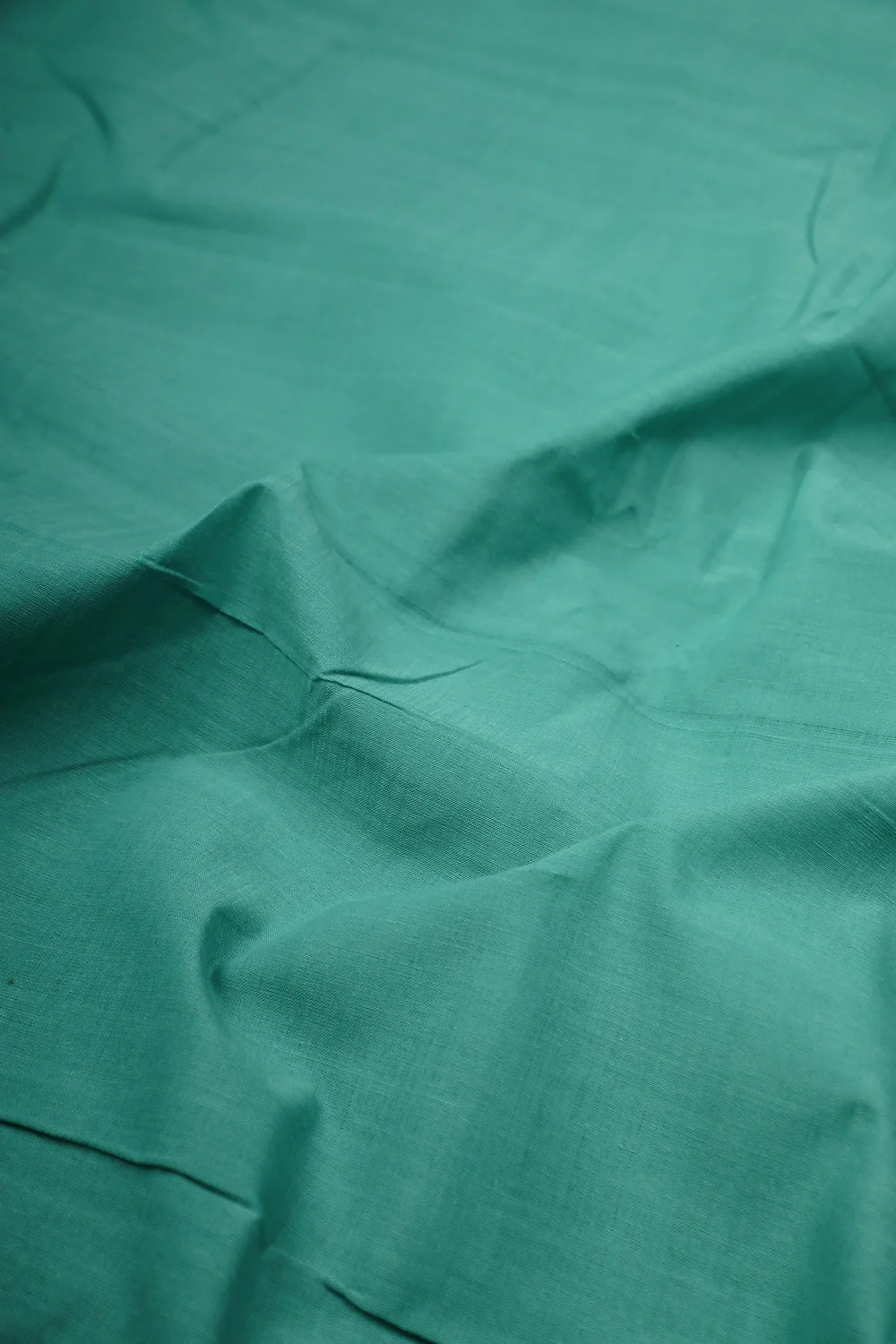 Jade Green Mangalagiri Cotton Fabric - Image 2
