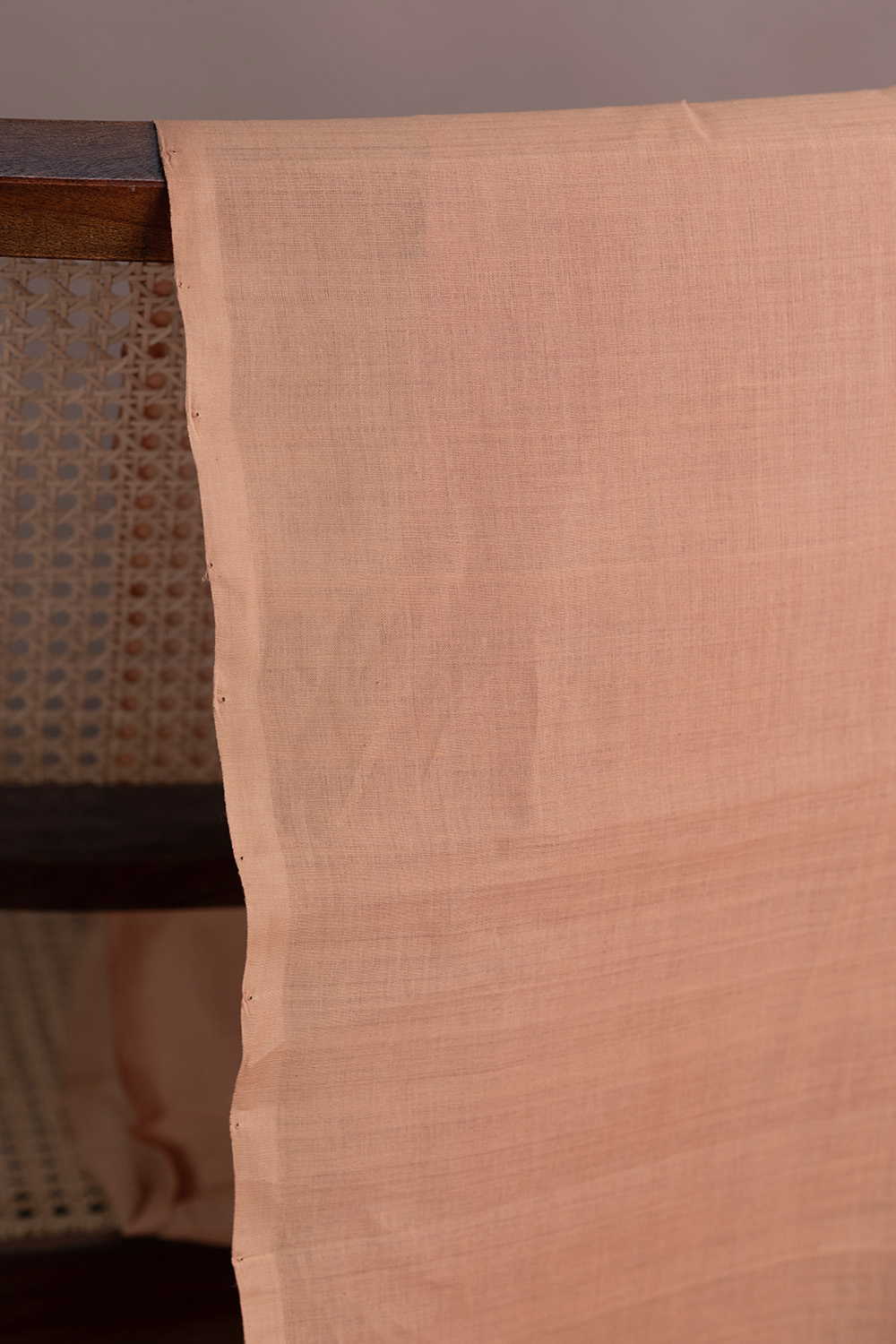 Soft Beige Mangalagiri Cotton Fabric - Image 2
